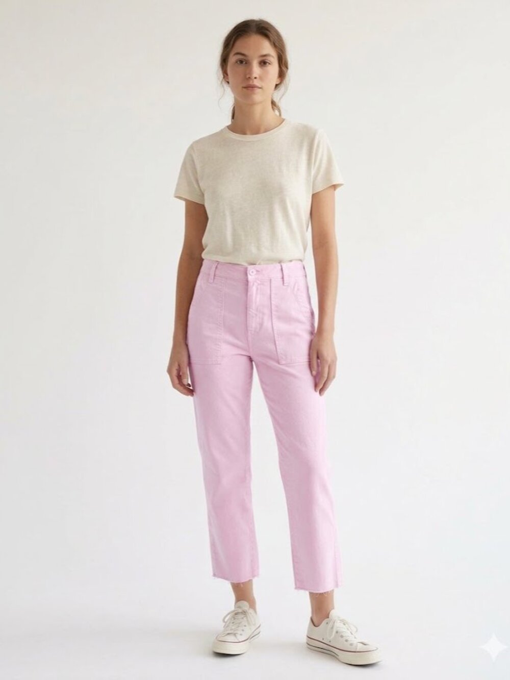 AMO Easy Army Trouser Light Peony Pink Size 32 NWT Utility Pants